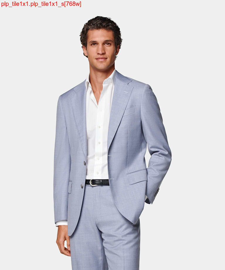 Light Blue Perennial Tailored Fit Havana Suit
